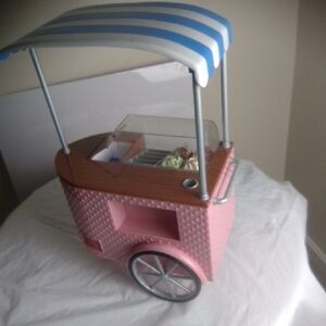 VITANGE OUR GENERATION Kids Ice Cream Cart Playset - Pink and Blue